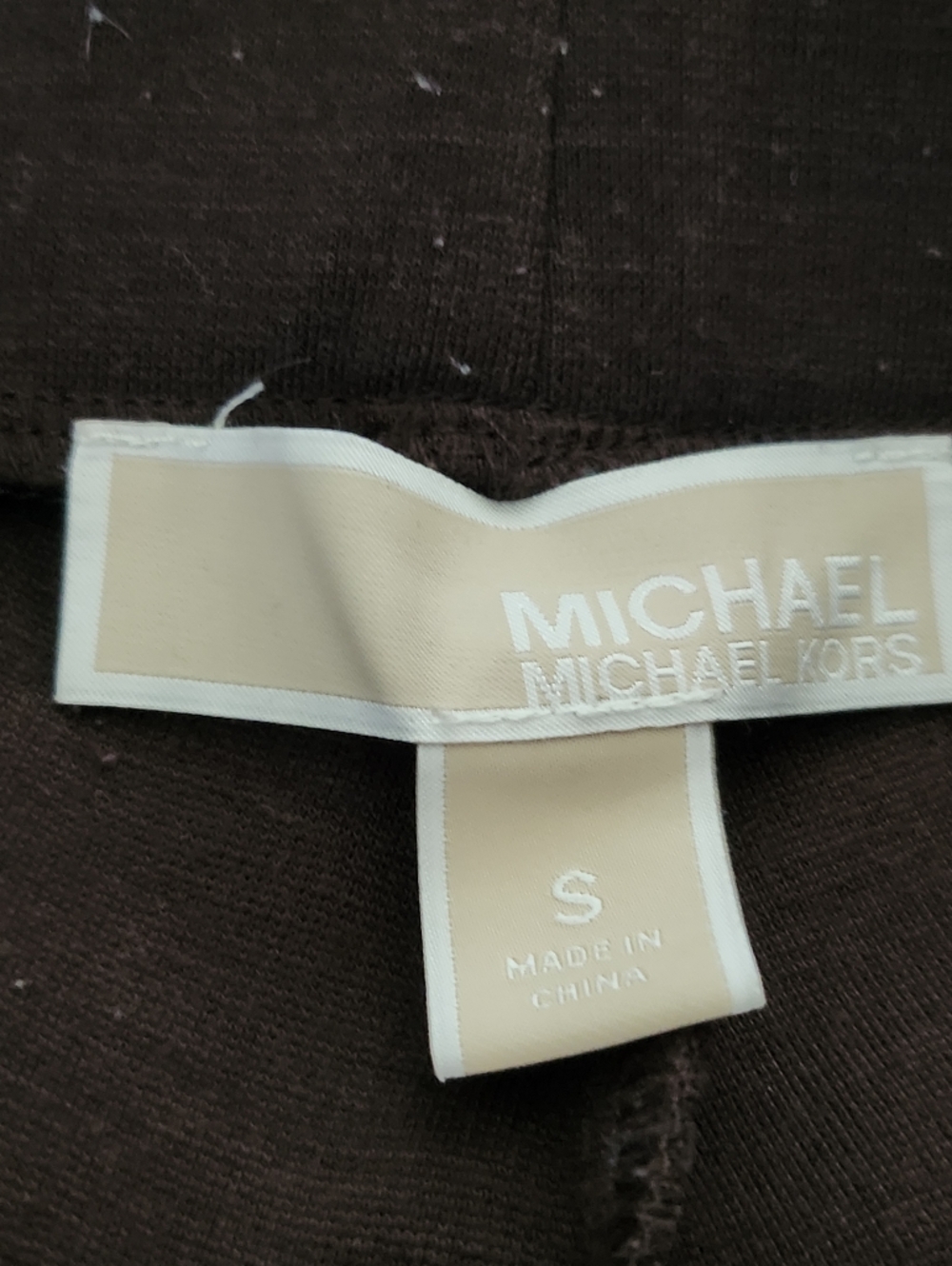 Lot Of 2 Michael Kors Gray and Brown Ponte Skinny Pants - Gold Accent - Picture 8 of 16